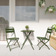 vidaXL Folding Garden Chairs 2 Pcs Dark Green 42x52x82 cm