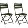 vidaXL Folding Garden Chairs 2 Pcs Dark Green 42x52x82 cm