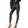Happy Holly Mid Waist Buttoned Coated Jeans - Black