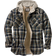 Legendary Whitetails Men's Camp Night Berber Lined Hooded Flannel Shirt Jacket - Upland Plaid