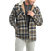 Legendary Whitetails Men's Camp Night Berber Lined Hooded Flannel Shirt Jacket - Upland Plaid
