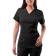 Adar Womens Pro Elevated V-Neck Scrub Top - Black