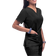 Adar Womens Pro Elevated V-Neck Scrub Top - Black