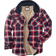 Legendary Whitetails Men's Camp Night Berber Lined Hooded Flannel Shirt Jacket - Night Racer Plaid
