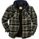 Legendary Whitetails Men's Camp Night Berber Lined Hooded Flannel Shirt Jacket - Union Plaid