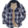 Legendary Whitetails Men's Camp Night Berber Lined Hooded Flannel Shirt Jacket - Night River Plaid