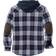 Legendary Whitetails Men's Camp Night Berber Lined Hooded Flannel Shirt Jacket - Night River Plaid
