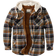 Legendary Whitetails Men's Camp Night Berber Lined Hooded Flannel Shirt Jacket - Porter Plaid