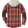Legendary Whitetails Men's Camp Night Berber Lined Hooded Flannel Shirt Jacket - Cardinal Arrowood Plaid