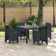 vidaXL Havebord Antracitgrå 100x100x73 cm Poly Rattan