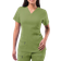 Adar Womens Pro Elevated V-Neck Scrub Top - Spring Leaf