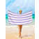 Shein 1pc Simple Striped Beach Towel, Extra Large Quick-Dry Lightweight Absorbent Beach Blanket, Sand Proof Travel Swim Pool Yoga Gym Sports Towel, Beach Holiday Essential Gift Towel Purple, White (150x75cm)