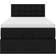 vidaXL Ottoman Bed with Mattress Black Sängram 90x200cm