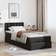 vidaXL Ottoman Bed with Mattress Black Sängram 90x200cm