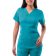 Adar Womens Pro Elevated V-Neck Scrub Top - Teal Blue