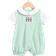 Shein SHEIN Newborn Baby Boy Cute Summer Casual Color Block Green Striped Romper, Suitable For Birthday Party, Evening Event, Performance, Wedding, Baby Shower, And 1st Birthday Celebration