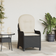 vidaXL Recliner Stol Med Pude Sort Poly Rattan