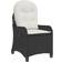 vidaXL Recliner Stol Med Pude Sort Poly Rattan