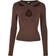 Urban Classics Crossed Cut Out Long Sleeve T-shirt - Brown