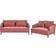 Beliani Hobro Red Sofa 196cm 2pcs 5 Seater