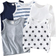 Shein Baby Boys Basic Striped Solid & Star Pattern Round Neck Sleeveless Tops - Summer