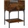 vidaXL 825897 Smoked Oak Bedside Table 31x40.5cm
