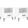 vidaXL 827441 High Gloss White Bedside Table 35x40cm 2pcs
