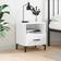vidaXL 827441 High Gloss White Bedside Table 35x40cm 2pcs