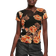 Urban Classics Ladies Mesh Tee T-Shirt - Black/Orange