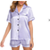 Swomog Silk Sleepwear Two Piece Pyjama Set - Lavender