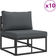 vidaXL Garden Set 13 pcs Black Aluminium Modular Sofa