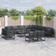 vidaXL Garden Set 13 pcs Black Aluminium Modular Sofa