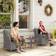 OutSunny 2 Pieces Rattan Garden Chairs Light Grey