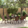 vidaXL 7 Piece Garden Brown Textilene Steel Patio Dining Set