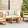 vidaXL Have 50x32.5x35 cm Massivt Træ Teak Sidebord