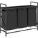 vidaXL Laundry Basket 3 Compartments with Shelf Black Oak