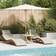 vidaXL Sun Loungers with Cushions 2 Pcs Cream White