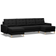 Mebligo U-shaped Black Sofa 294cm 4-Sitzer