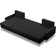 Mebligo U-shaped Black Sofa 294cm 4-Sitzer