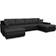 Sofnet Faris U-Shape Living Black/Graphite Sofa 350cm 2,5-Sitzer