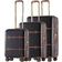 Printisso Portofino sæt af 3 vintage black kufferter hardcase kuffert