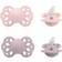 Bibs Infinity Silicone Pacifier Size 1 0-6m 2-pack Blossom/Dusky Lilac