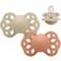 Bibs Infinity Silicone Pacifier Size 1 0-6m 2-pack Vanilla/Peach