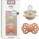 Bibs Infinity Silicone Pacifier Size 1 0-6m 2-pack Vanilla/Peach