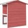 vidaXL Outdoor Rabbit Hutch 3 Doors Red