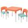 Liberty House Toys Kids Table & 2 Chair Set Turquoise/Orange