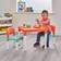 Liberty House Toys Kids Table & 2 Chair Set Turquoise/Orange