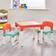 Liberty House Toys Kids Table & 2 Chair Set Turquoise/Orange