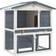 vidaXL Outdoor Rabbit Hutch 3 Doors Grey