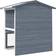 vidaXL Outdoor Rabbit Hutch 3 Doors Grey